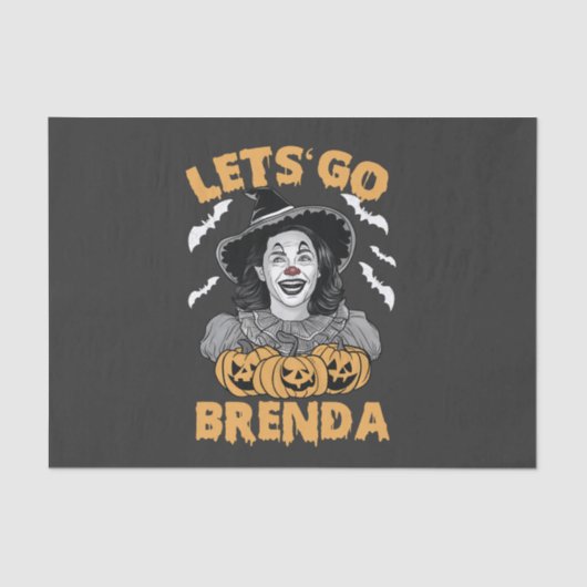 Laten we gaan Brenda Spooky Halloween Kamala Harri Tissuepapier (Voorkant)