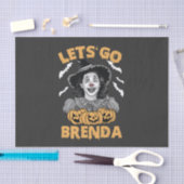 Laten we gaan Brenda Spooky Halloween Kamala Harri Tissuepapier (Craft)