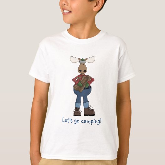 Laten we gaan Camping-Kinder T-shirt (Voorkant)