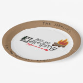 Laten we gaan Camping, persoonlijke Camping-Borden Papieren Bordje (Gekanteld)