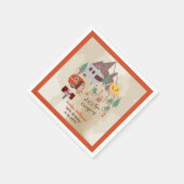 Laten we gaan Camping Rustic Woodsy Campground Bir Servet (Hoek)