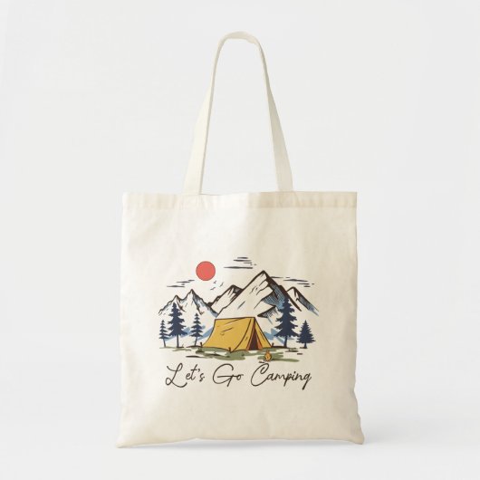 Laten we gaan Camping Tote Bag (Voorkant)