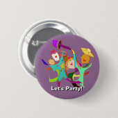 Laten we gaan. Carnaval. Dansen in de straten! Ronde Button 5,7 Cm (Voorkant /achterkant)