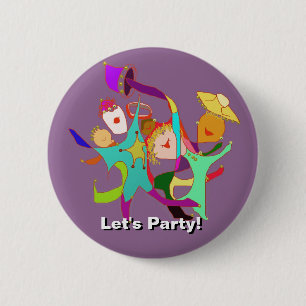 Laten we gaan. Carnaval. Dansen in de straten! Ronde Button 5,7 Cm