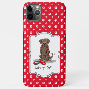 Laten we gaan! Chocolate Lab Labrador Retriever Fu Case-Mate iPhone Case