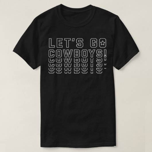 Laten we gaan cowboys t-shirt (Design voorkant)