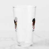 Laten we gaan! Dachshund Dog (zwart en geel) grapp Glas (Links)