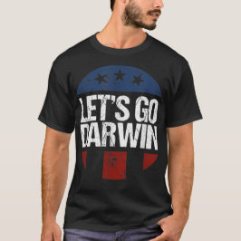 Laten we gaan Darwin Grappig sarcastisch laten we  T-shirt