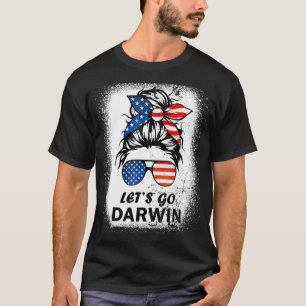 Laten we gaan Darwin Messy Bun gebleekte stijl sar T-shirt
