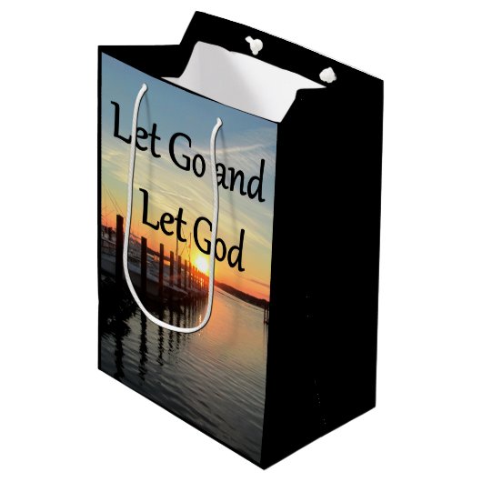LATEN WE GAAN EN GOD SUNSET LATEN ZIEN MEDIUM CADEAUZAKJE (Voorkant Gekanteld)