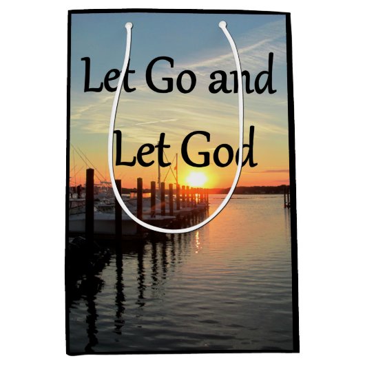 LATEN WE GAAN EN GOD SUNSET LATEN ZIEN MEDIUM CADEAUZAKJE (Voorkant)