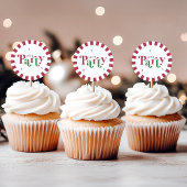 Laten we Gaan Feesten Retro Grilleg Rood en Groen Ronde Sticker