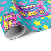 Laten we gaan feesten Totally 80s Malibu Dream Dol Cadeaupapier (Rol Hoek)