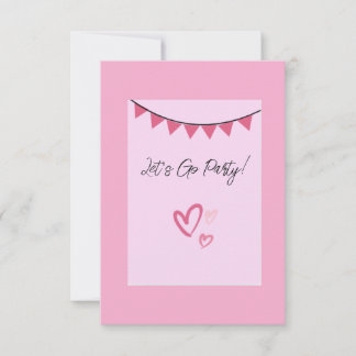 Laten we gaan feesten uitnodigen RSVP kaartje