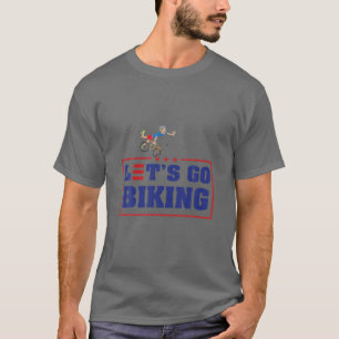 Laten we gaan fietsen, blinderfiets, Sarcastisch B T-shirt