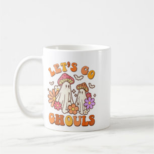 Laten we gaan geesten retro halloween koffiemok