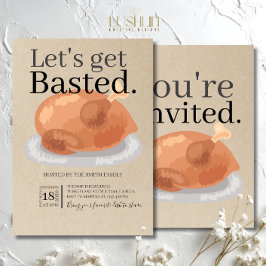 Laten we gaan genieten van de Basted Thanksgiving Kaart