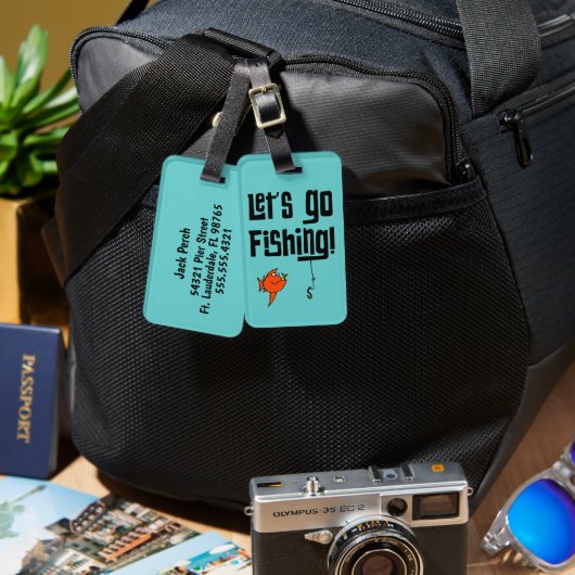 Laten we gaan Gevist! Bagage label (Voorkant /achterkant)