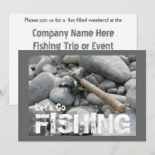 Laten we gaan Gevist! Bedrijf Vist uitnodiging (Voorkant / Achterkant)