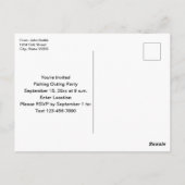 Laten we gaan Gevist Largemouth Bass Party Invitat Briefkaart (Achterkant)