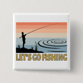 Laten we gaan Gevist Vierkante Button 5,1 Cm (Voorkant)