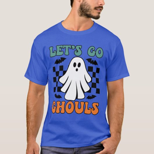 Laten we gaan Ghouls - Ghost - Grappig Halloween T-shirt (Voorkant)