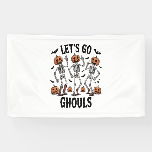Laten we gaan Ghouls, grappig Spooky Spandoek (Horizontaal)