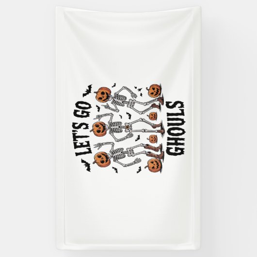Laten we gaan Ghouls, grappig Spooky Spandoek (Verticaal)