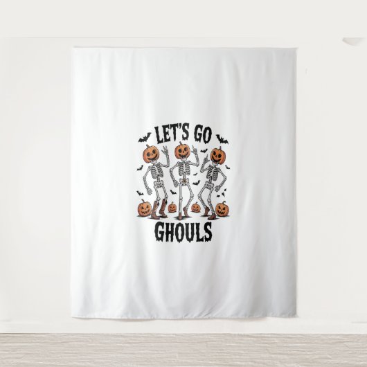 Laten we gaan Ghouls, grappig Spooky Wandkleed (Voorkant)
