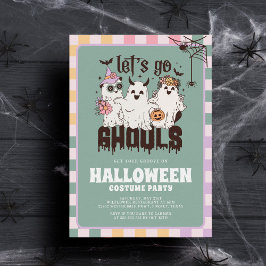 Laten we gaan Ghouls Groovy Halloween Kostuum Part Kaart