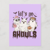Laten we gaan Ghouls Halloween Briefkaart (Voorkant)