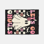 Laten we gaan Ghouls Halloween Ghost Costume Retro Fleece Deken (Voorkant (Horizontaal))