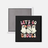 Laten we gaan Ghouls Halloween Ghost Costume Retro Magneet (Voorkant / Achterkant)