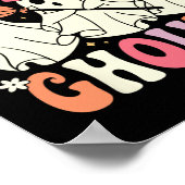 Laten we gaan Ghouls Halloween Ghost Costume Retro Poster (Hoek)