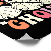 Laten we gaan Ghouls Halloween Ghost Costume Retro Poster (Hoek)