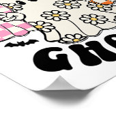Laten we gaan Ghouls Halloween Ghost Floral Spooky Poster (Hoek)