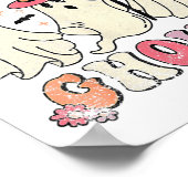 Laten we gaan Ghouls Halloween Ghost Outfit Costum Poster (Hoek)