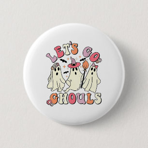 Laten we gaan Ghouls Halloween Ghost Ronde Button 5,7 Cm