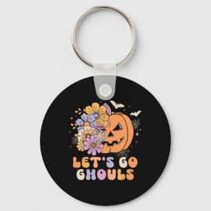 Laten we gaan Ghouls Halloween pompoen kostuum Ret Sleutelhanger