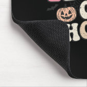 Laten we gaan Ghouls Halloween Retro Ghost Pumpkin Muismat (Hoek)