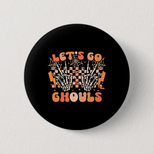 Laten we gaan Ghouls Halloween Skelet Kostuum Retr Ronde Button 5,7 Cm