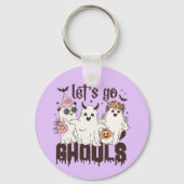 Laten we gaan Ghouls Halloween Sleutelhanger (Voorkant)