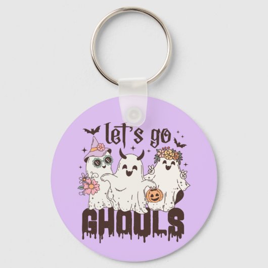 Laten we gaan Ghouls Halloween Sleutelhanger (Voorkant)