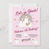 Laten we gaan Ghouls Hippie Disco Halloween Verjaa Kaart (Voorkant)