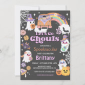 Laten we gaan Ghouls Hippie Halloween Party Kaart (Voorkant)