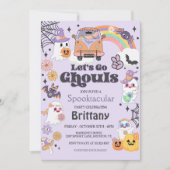Laten we gaan Ghouls Hippie Halloween Party Kaart (Voorkant)