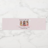 Laten we gaan Ghouls roze Halloween kostuum feest Waterfles Etiket (Enkel label)