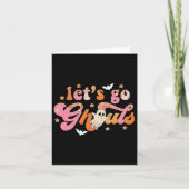 Laten we gaan Ghouls Schattige Ghost Boo Fun Hallo Kaart (Voorkant)