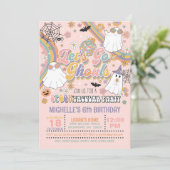 Laten we gaan Ghouls Verjaardag uitnodiging - Meis (Staand voorkant)