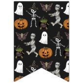 Laten we gaan Ghouls zwart Halloween kostuum feest Vlaggetjes (Eerste vlag)